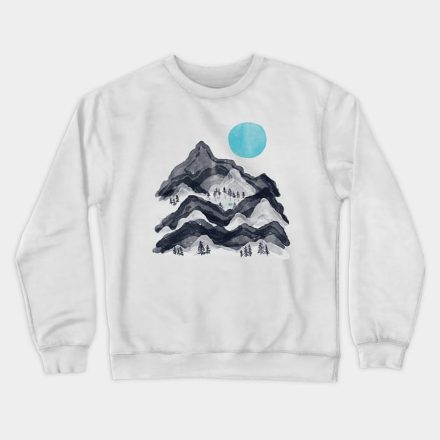 Sun in Moon Lake... Crewneck Sweatshirt by NDTank